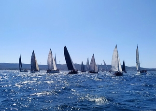 `sailing regattas on a yacht - Mediterranean sea