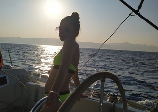 `sailing regattas on a yacht - Mediterranean sea